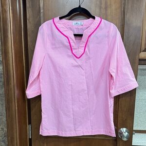 Vineyard Vines Pink and White Striped Top